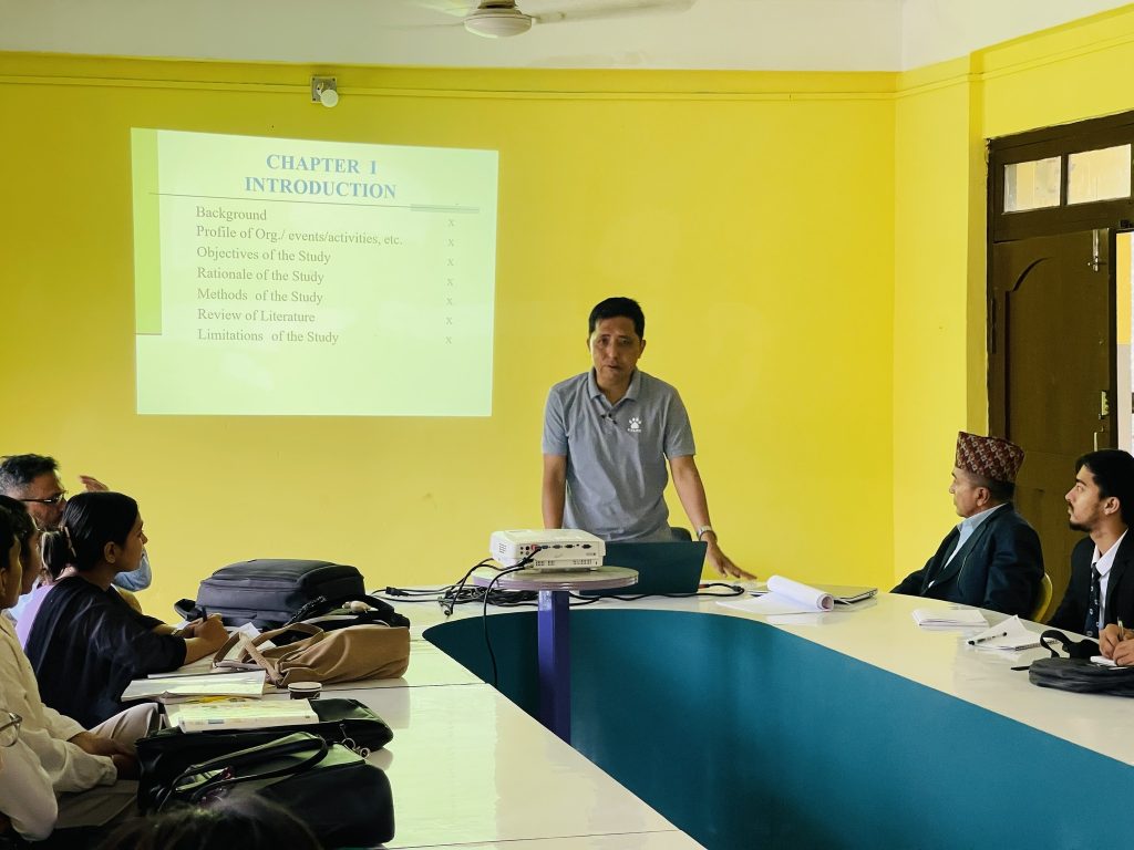 bbs 4th year project work orientation kmc 12